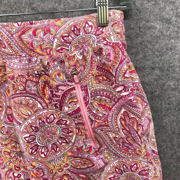 T By Talbots Athletic Skort Womens M Pink Paisley Print Active Cotton Blend - Picture 3 of 9